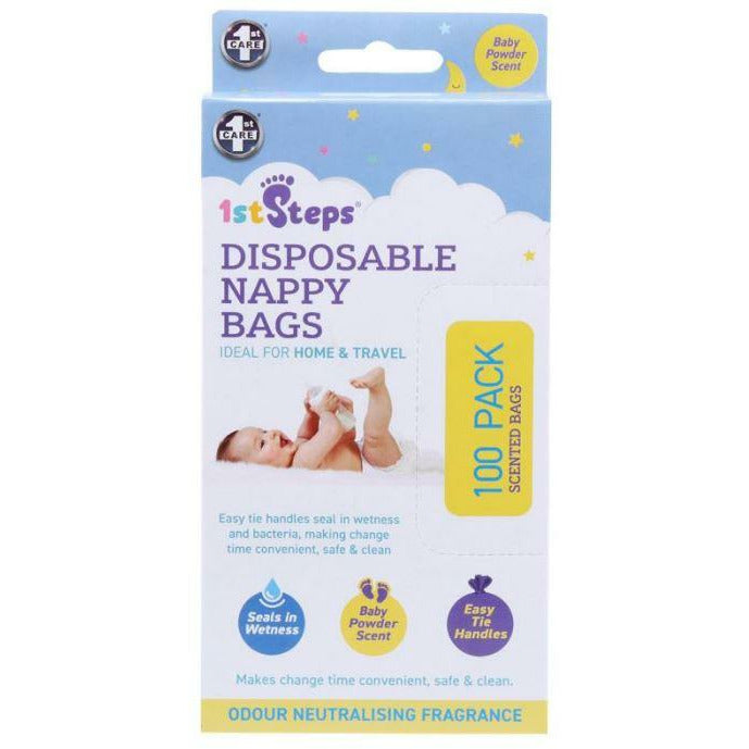 1st Steps Disposable Nappy Bags - 100 Pack Scented Bags Default Title