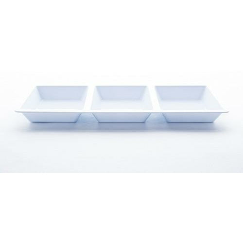 Melamine Plate Three Divided Sections - 33.5x15.5cm 1 Piece Default Title