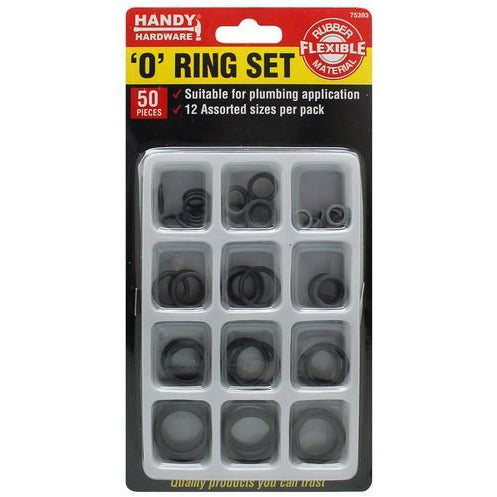 O Ring Set - 50 Pieces 12 Assorted Sizes Default Title