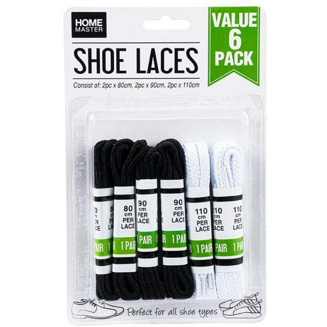 Shoe Laces Assorted Sizes - 6 Pack Default Title