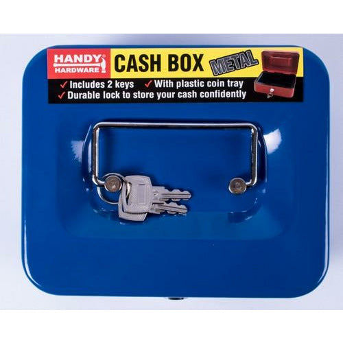 Metal Cash Box - 19x15.5x8cm 1 Piece Assorted Default Title