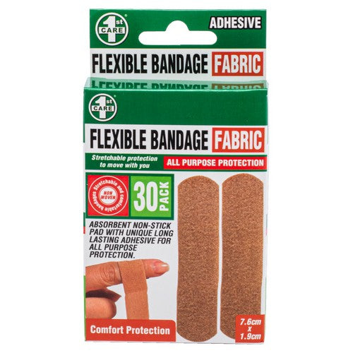 Bandages Fabric Adhesive 76x19mm 30Pk Default Title