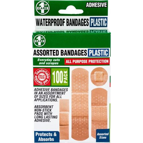 Bandages Plastic Assorted Sizes 100Pk Default Title