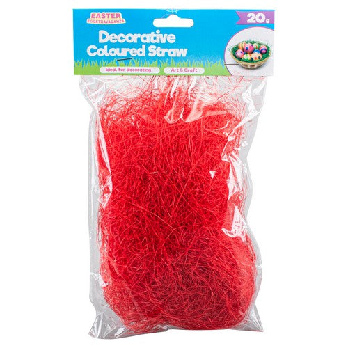 Coloured Decorative Shredded Straw - 20g 1 Piece Assorted - Dollars and Sense
