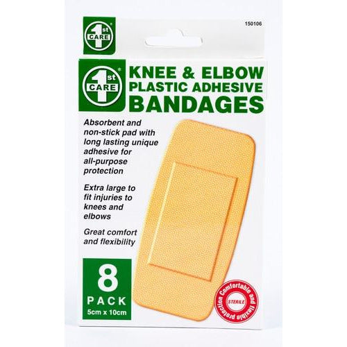 Bandage Dressing Knee and Elbow Plastic 8Pk Default Title