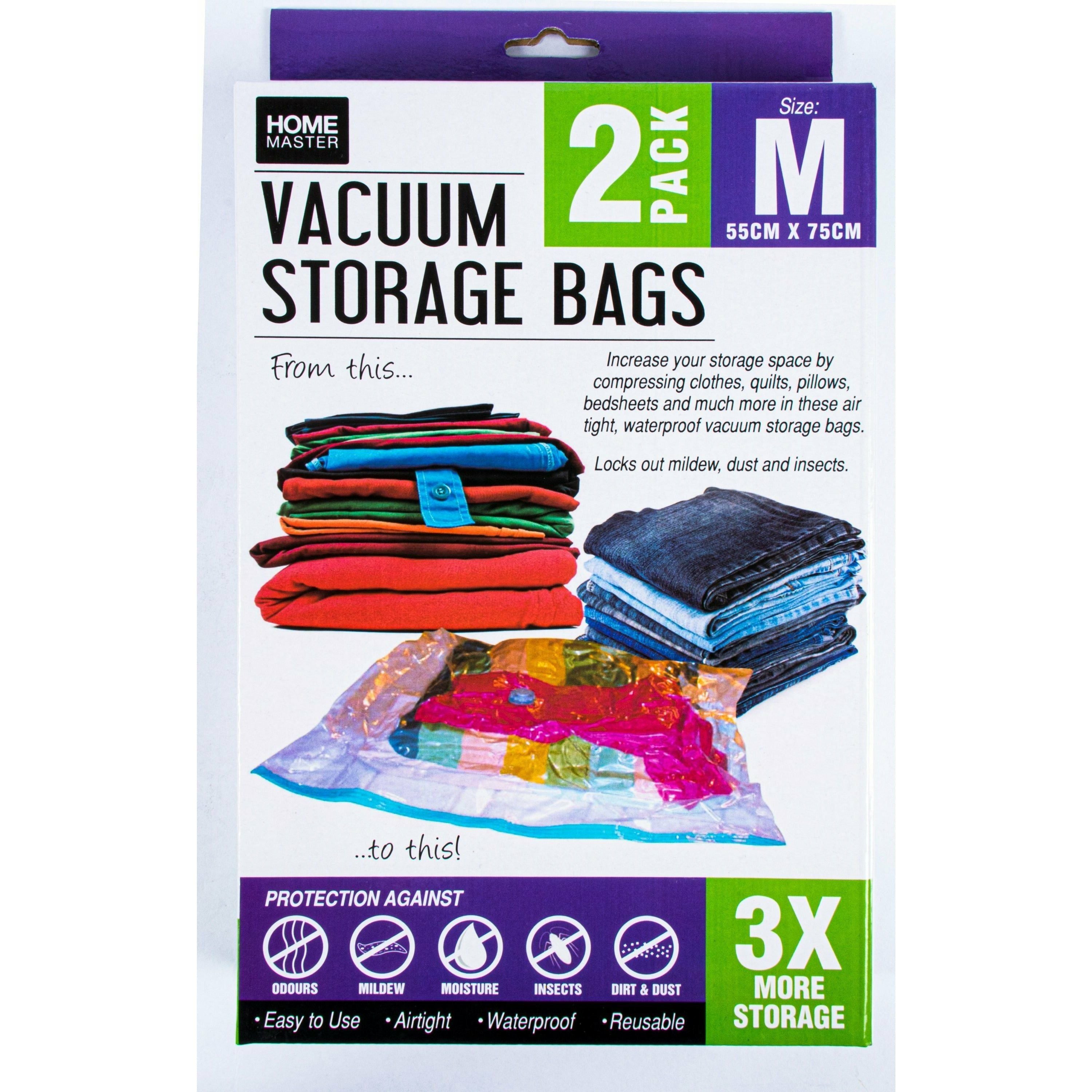 Storage Bags Vacuum 2Pack 55cm x 75 cm - Dollars and Sense