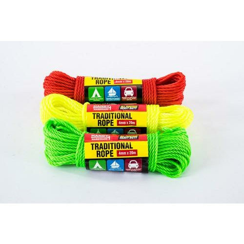 Traditional Rope Heavy Duty - 4mm x 20m 1 Piece Assorted Default Title