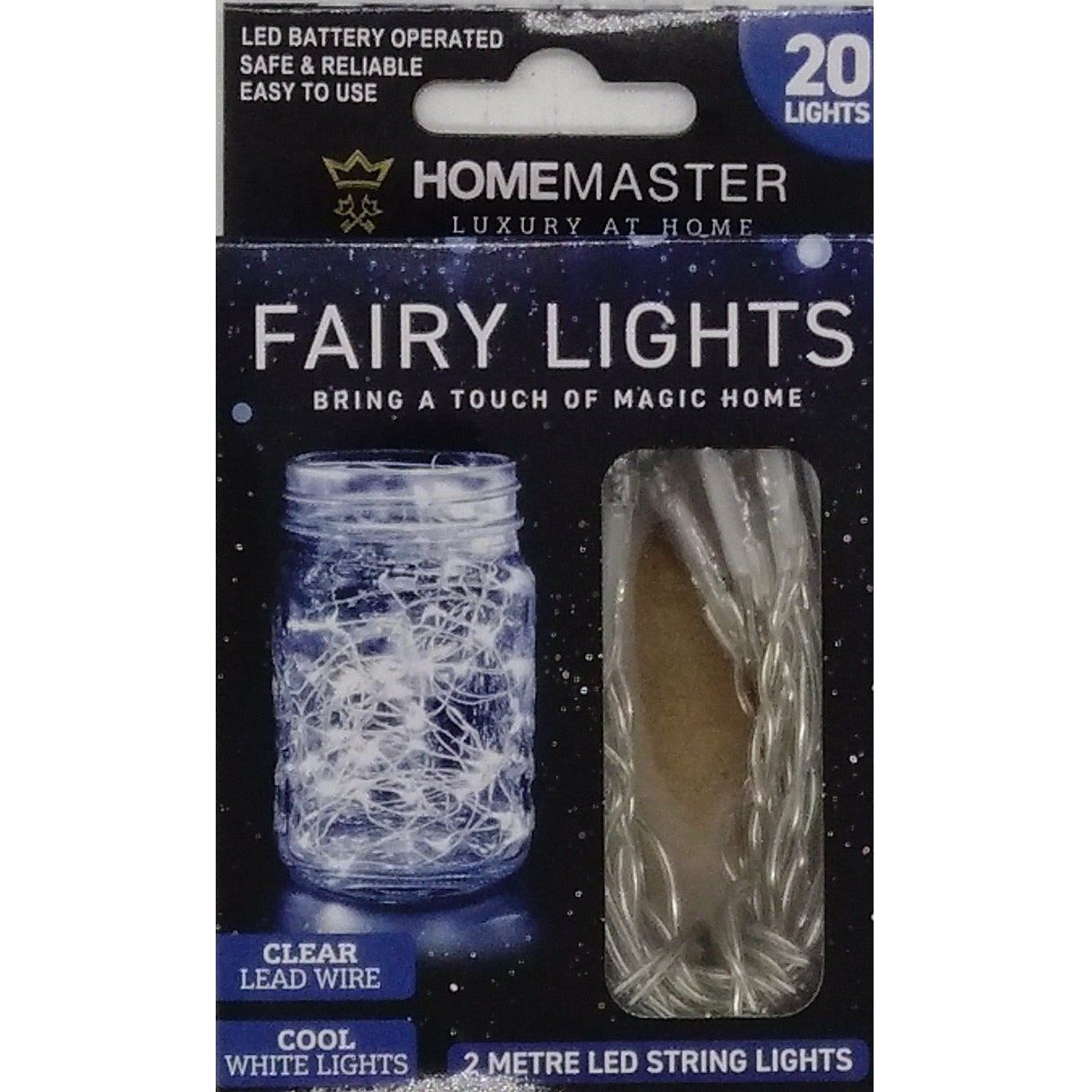Fairy Lights Cool White Battery Operated 2m - Dollars and Sense