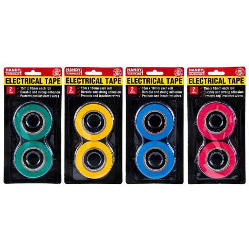 Tape Electrical (Colour 15m x 18mm) 2pc - Dollars and Sense