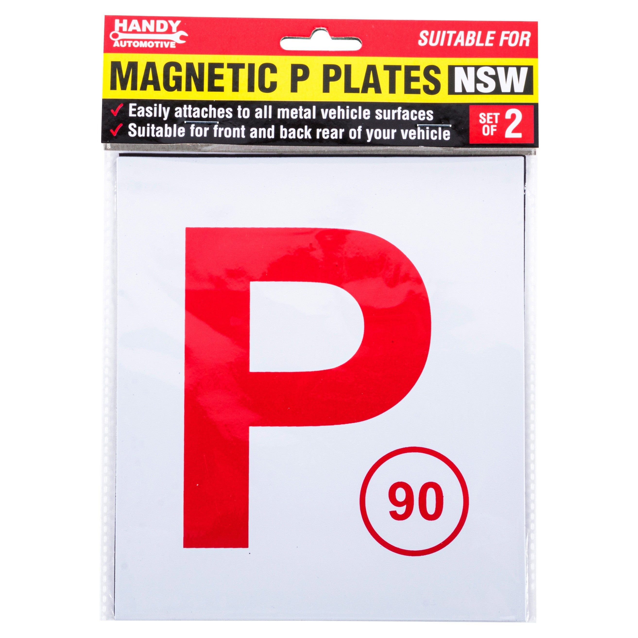Magnetic P Plate Red NSW - 2 Pack Default Title