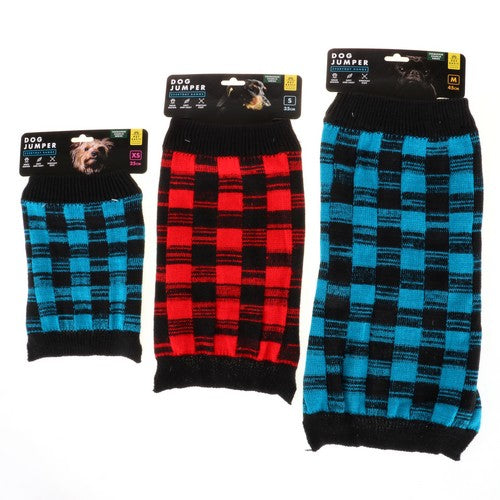 Dog Jumper Chequered Charlie Series - 1 Piece Assorted - Dollars and Sense