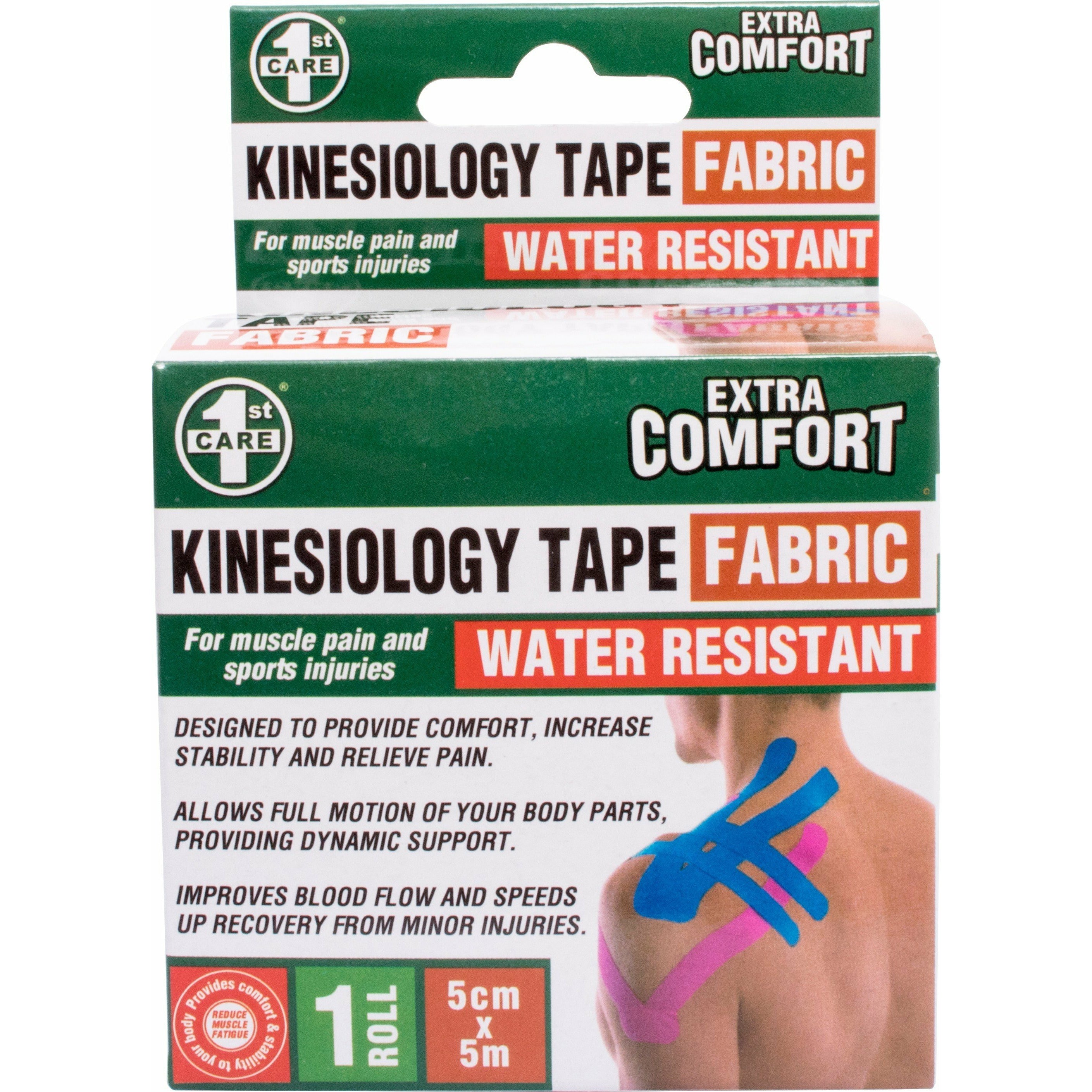 Kinesiology Tape Fabric Water Resistant - 5x5cm 1 Roll Default Title