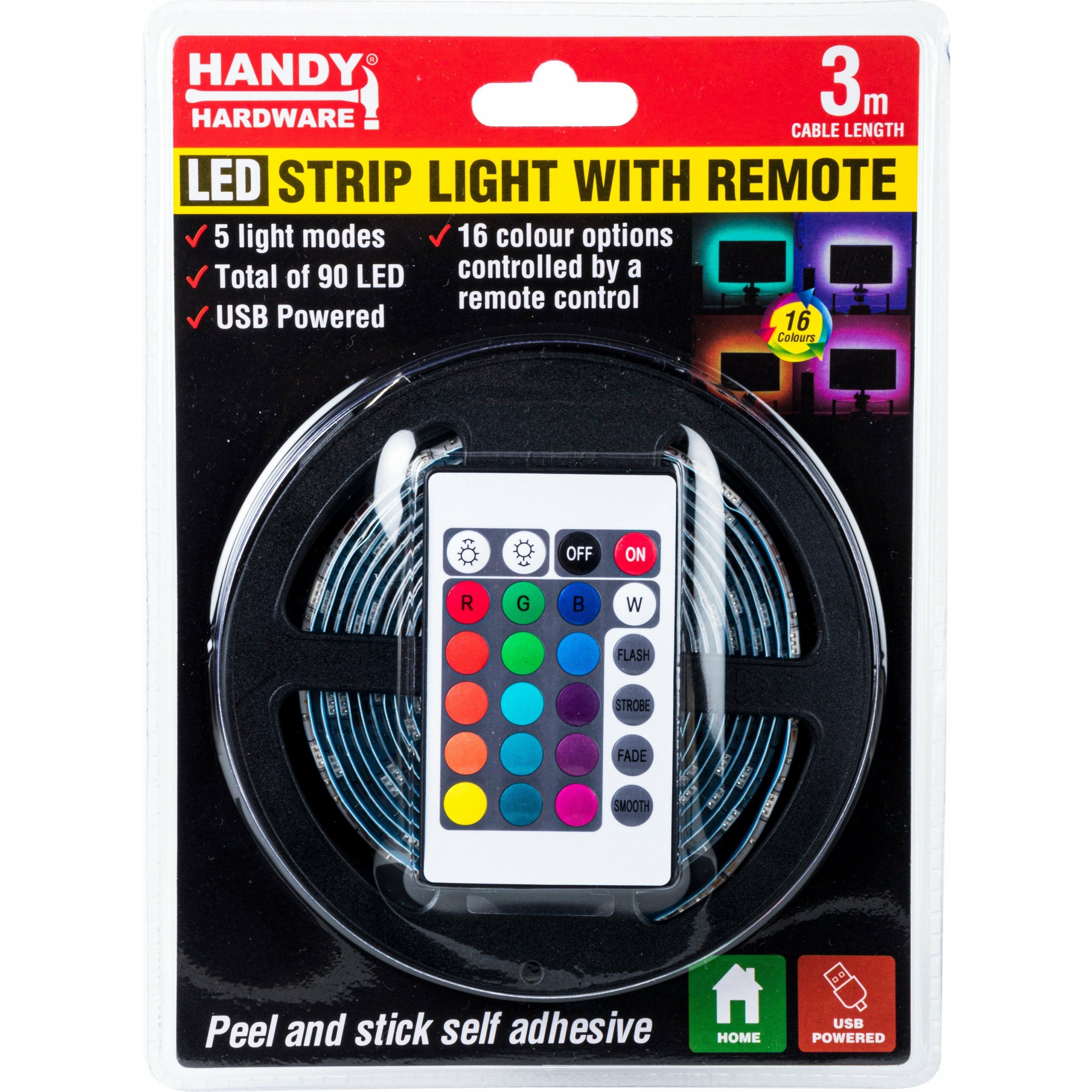 LED Strip Light with Remote - 3m 90 LED lights Default Title