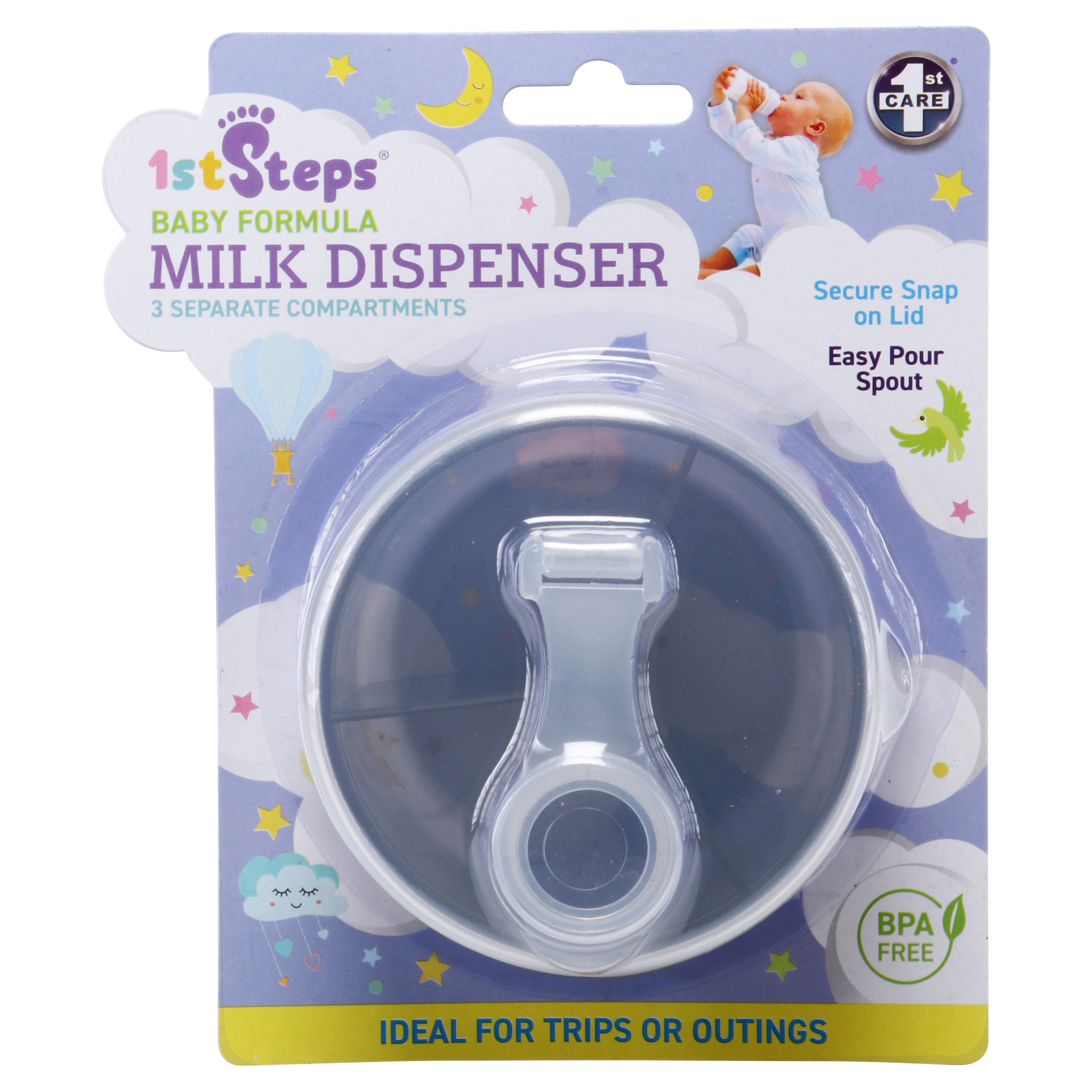 Baby Formula Milk Dispenser 3 Separate Compartments - Dollars and Sense