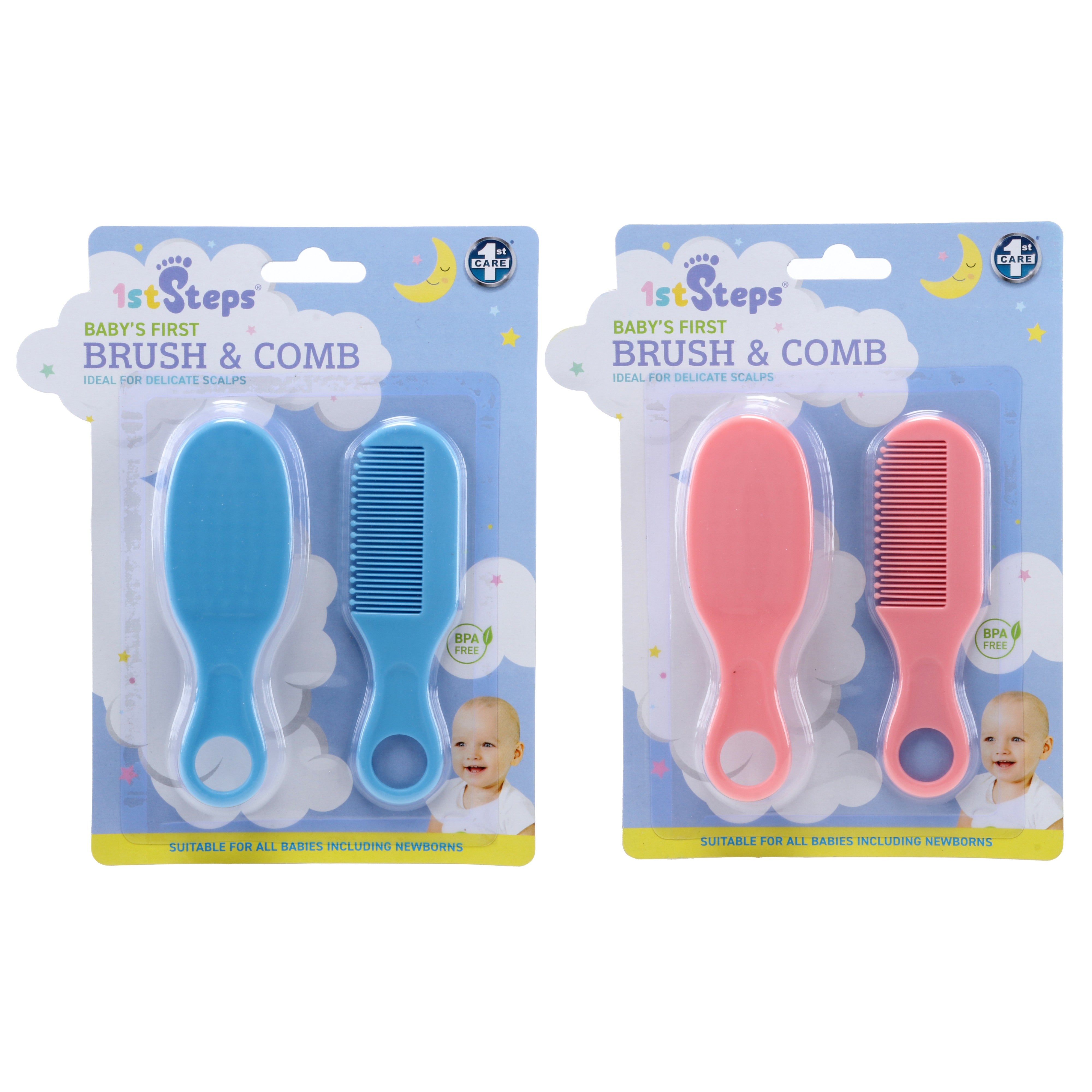 Baby Brush and Comb - 2 Piece Set Assorted - Dollars and Sense