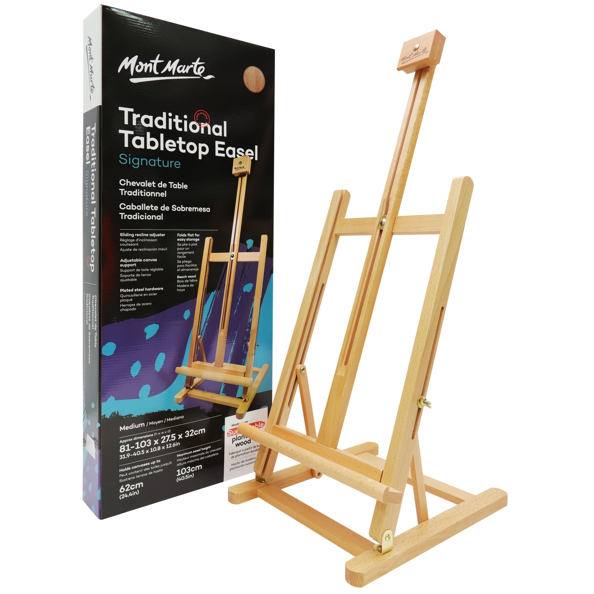 Mont Marte Traditional Elm Desk Easel - Dollars and Sense