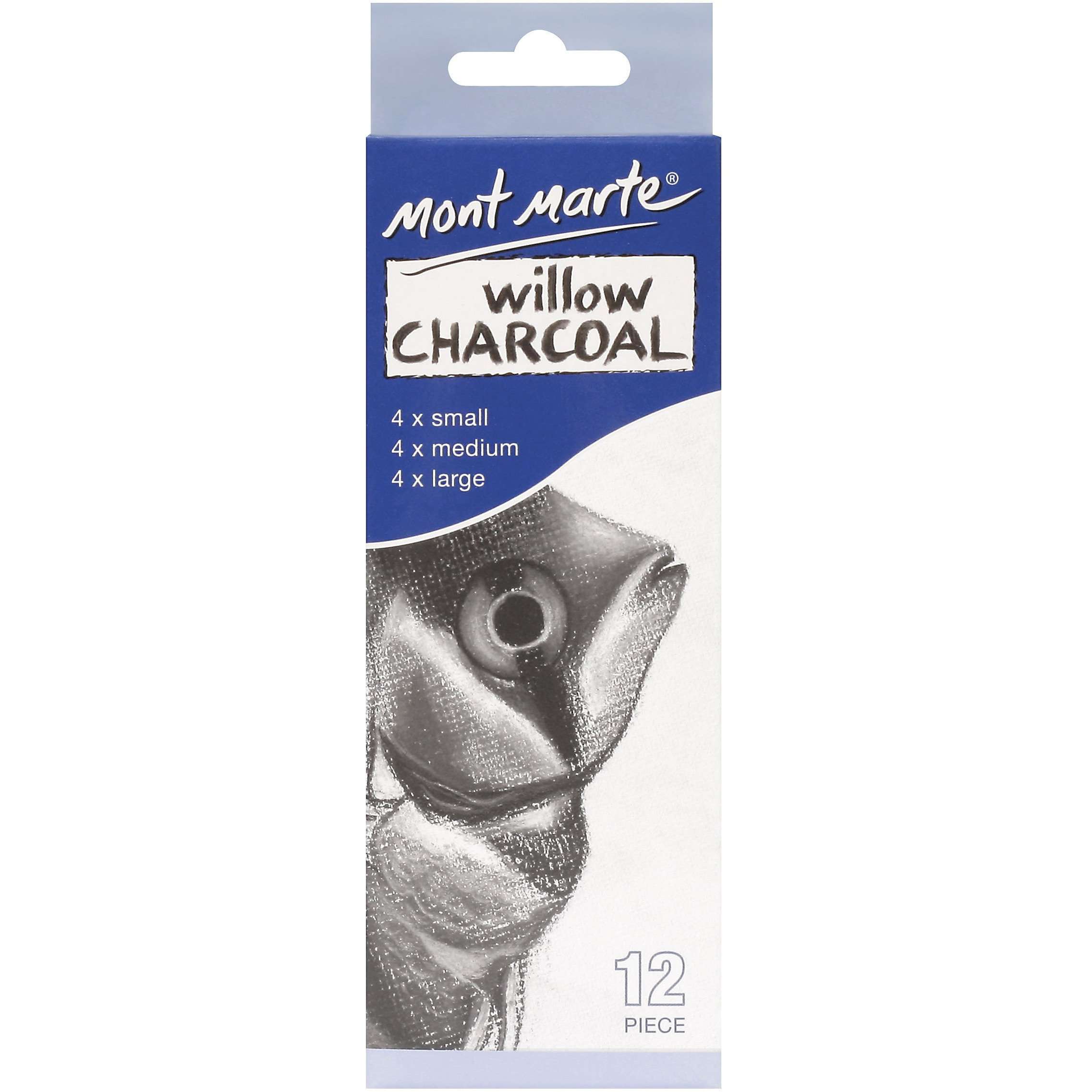 Buy onilne Mont Marte Willow Charcoal Assorted Sizes 12 Pack | Dollars and Sense cheap and low prices in australia