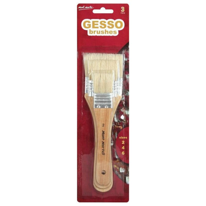 Mont Marte Gesso Brushes Sizes 2 4 & 6 - Dollars and Sense