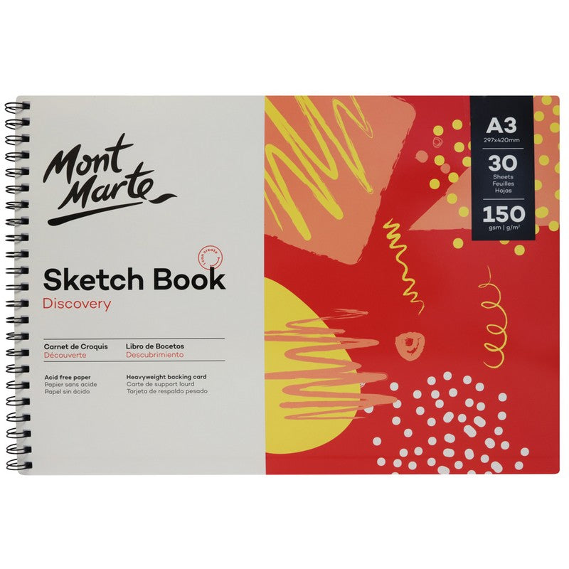 Mont Marte A3 Sketch Book 150gsm 30 Sheets - Dollars and Sense