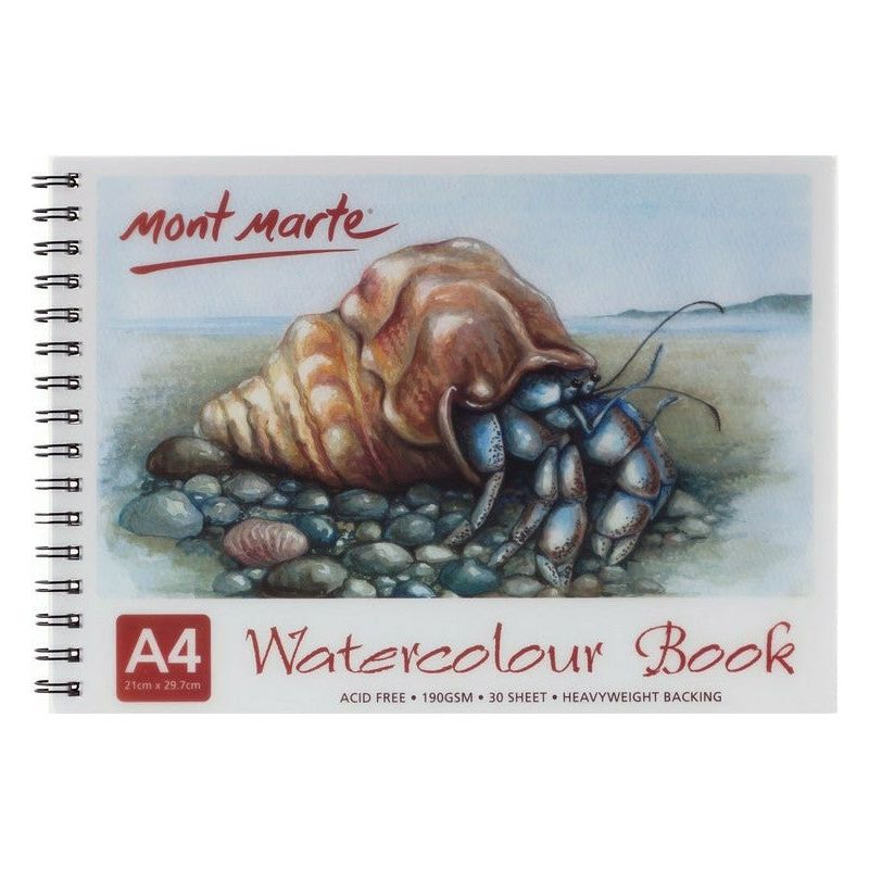 Mont Marte A4 Watercolour Book 190gsm 30 Sheets - Dollars and Sense