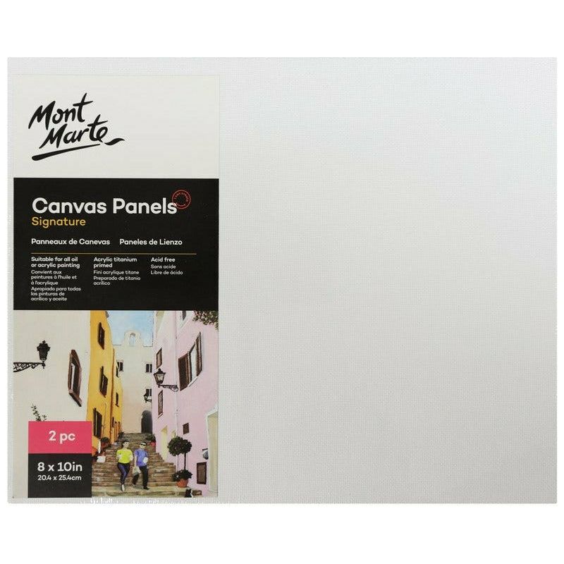 Mont Marte Signature Canvas Panels 20.3x25.4cm 2pcs - Dollars and Sense