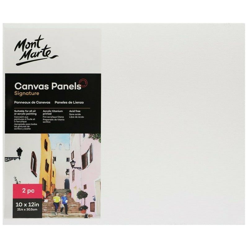 Mont Marte Signature Canvas Panels 25.4x30.5cm 2pcs - Dollars and Sense