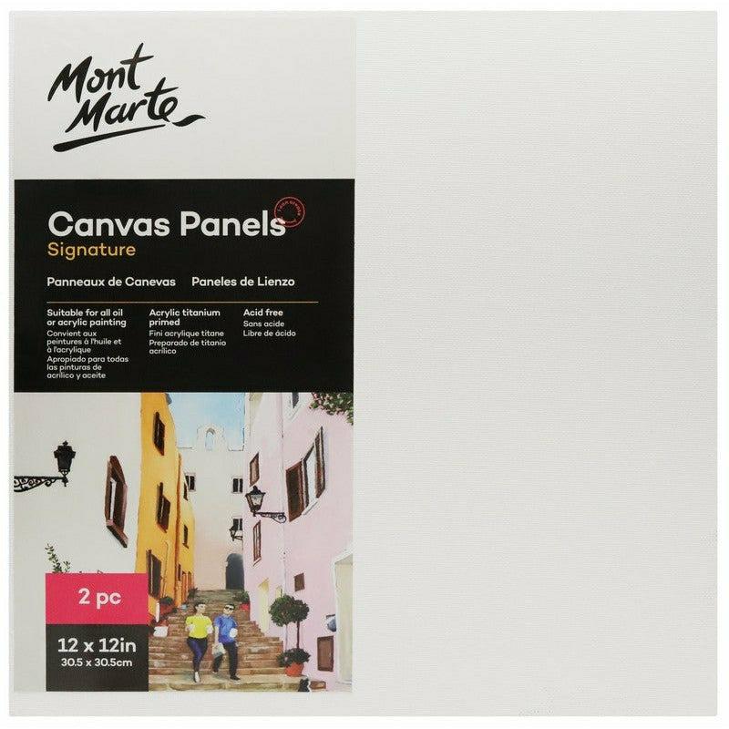 Mont Marte Signature Canvas Panels 30.5x30.5cm 2pcs - Dollars and Sense