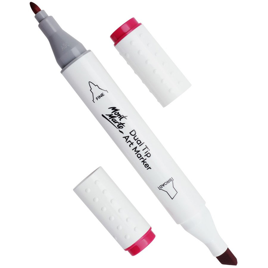 Mont Marte Dual Tip Alcohol Art Marker - Rose Red 3 - Dollars and Sense