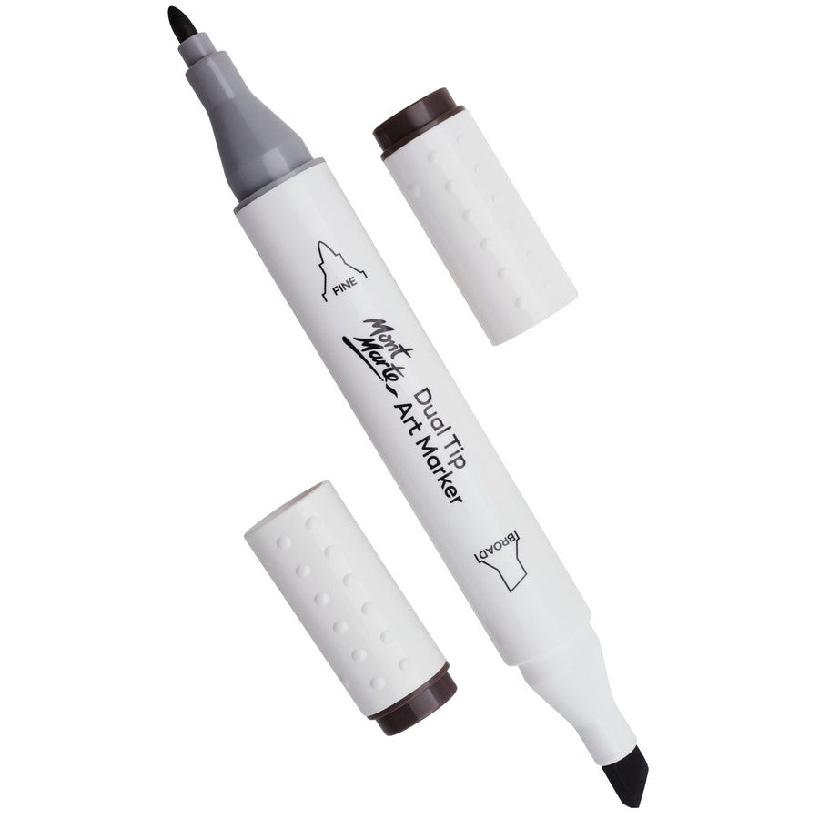 Mont Marte Dual Tip Alcohol Art Marker - Warm Grey Wg7 - Dollars and Sense