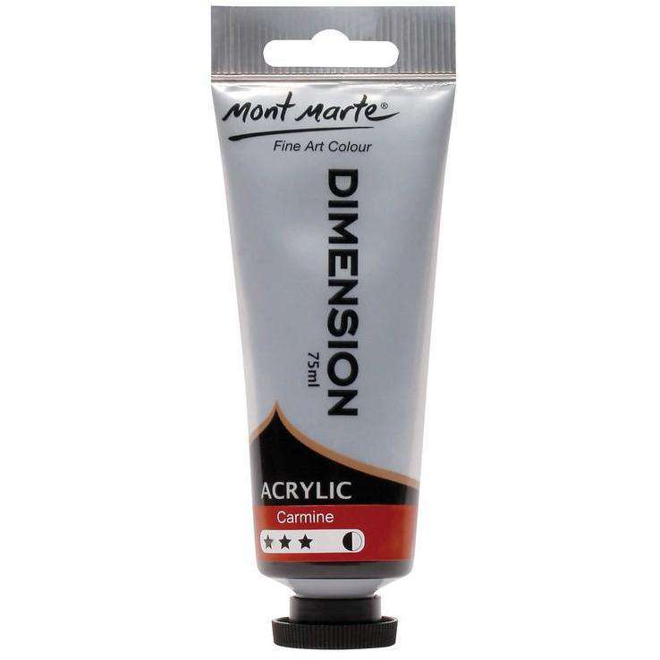 Buy onilne Mont Marte Dimension Acrylic Paint 75ml - Carmine | Dollars and Sense cheap and low prices in australia