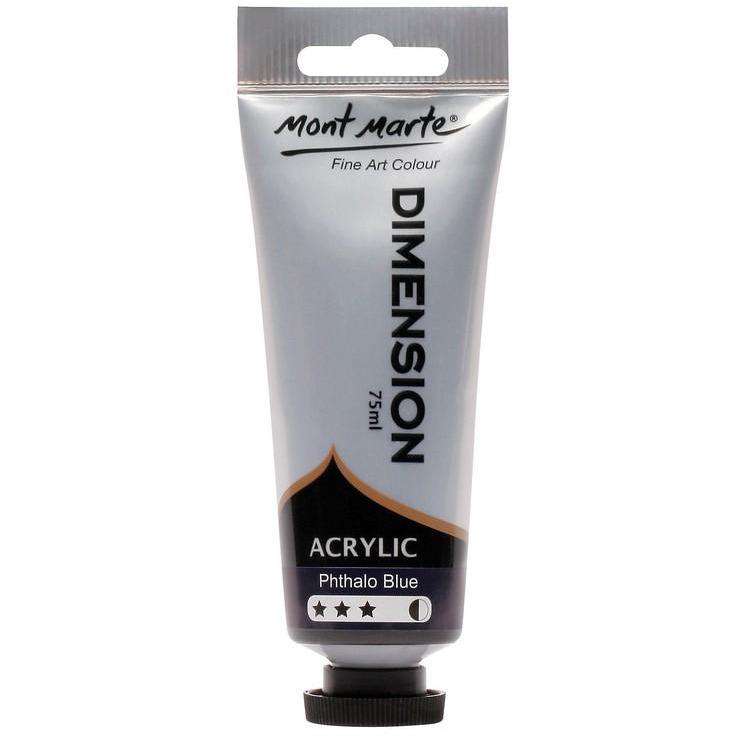 Buy onilne Mont Marte Dimension Acrylic Paint 75ml - Phthalo Blue | Dollars and Sense cheap and low prices in australia
