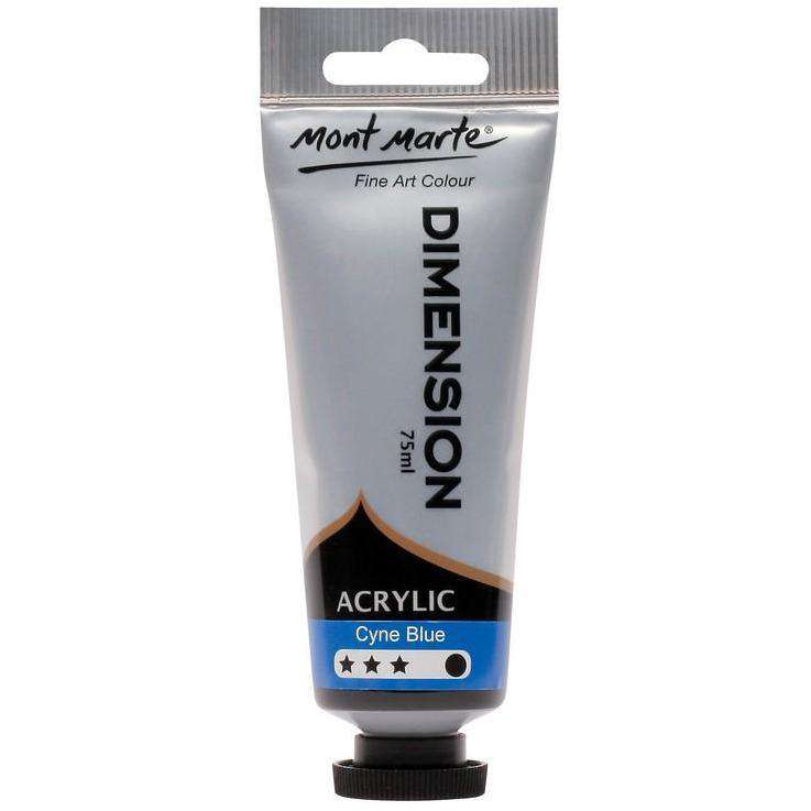 Buy onilne Mont Marte Dimension Acrylic Paint 75ml - Cyan Blue | Dollars and Sense cheap and low prices in australia