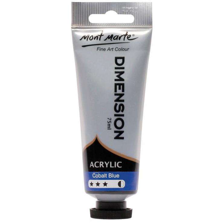 Buy onilne Mont Marte Dimension Acrylic Paint 75ml - Cobalt Blue | Dollars and Sense cheap and low prices in australia