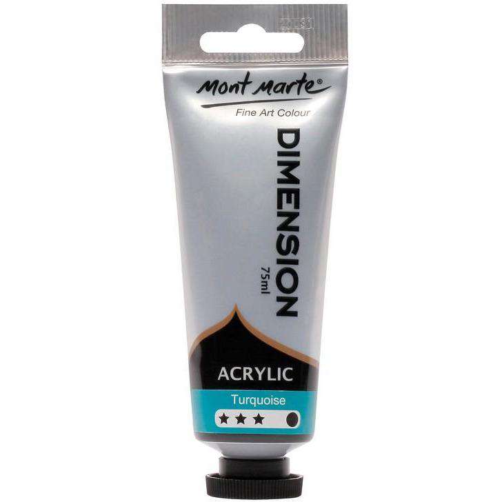 Buy onilne Mont Marte Dimension Acrylic Paint 75ml - Turquoise | Dollars and Sense cheap and low prices in australia
