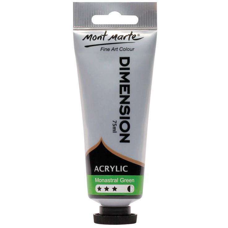 Buy onilne Mont Marte Dimension Acrylic Paint 75ml - Monastral Green | Dollars and Sense cheap and low prices in australia