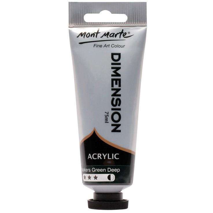 Buy onilne Mont Marte Dimension Acrylic Paint 75ml - Hookers Green Deep | Dollars and Sense cheap and low prices in australia