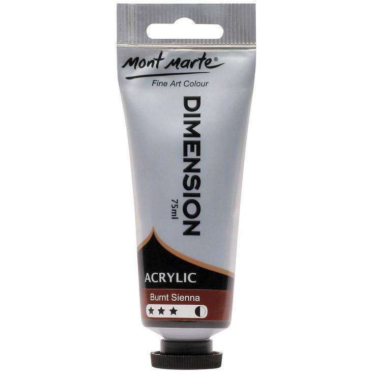Buy onilne Mont Marte Dimension Acrylic Paint 75ml - Burnt Sienna | Dollars and Sense cheap and low prices in australia