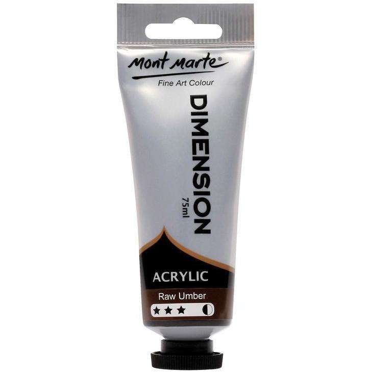 Buy onilne Mont Marte Dimension Acrylic Paint 75ml - Raw Umber | Dollars and Sense cheap and low prices in australia