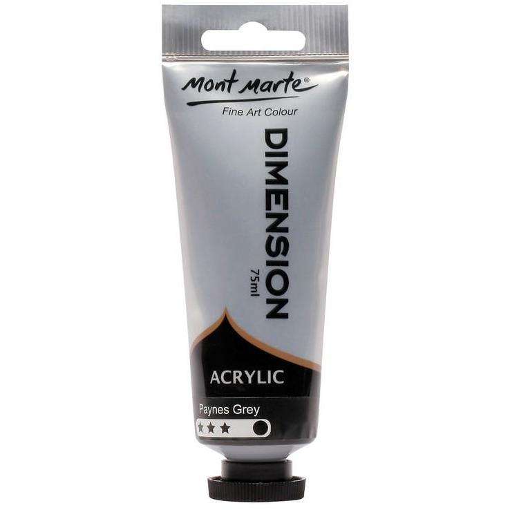 Buy onilne Mont Marte Dimension Acrylic Paint 75ml - Paynes Grey | Dollars and Sense cheap and low prices in australia