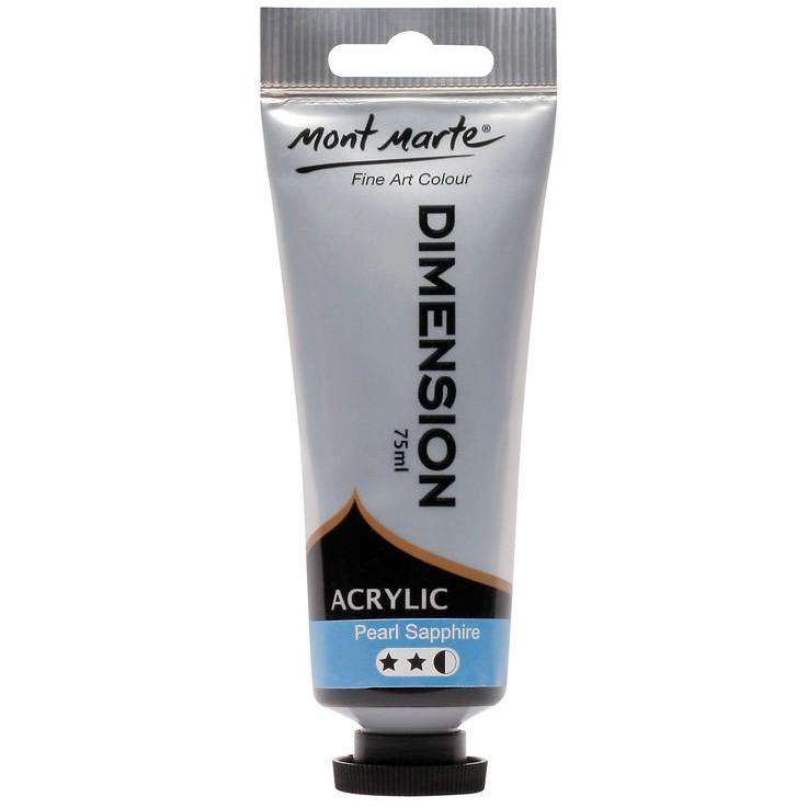 Buy onilne Mont Marte Dimension Acrylic Paint 75ml - Pearl Sapphire | Dollars and Sense cheap and low prices in australia
