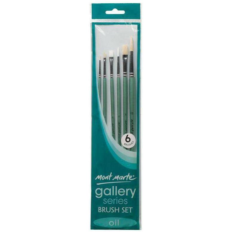 Buy onilne Mont Marte Gallery Series Oil Paint Brush Set 6pc | Dollars and Sense cheap and low prices in australia
