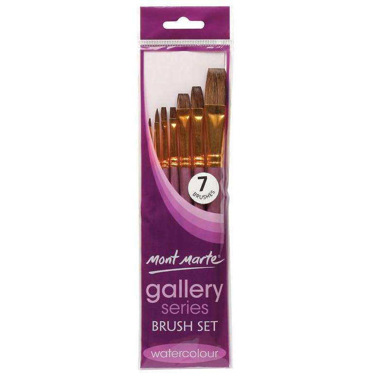 Buy onilne Mont Marte Gallery Series Watercolour Brush Set 7pc | Dollars and Sense cheap and low prices in australia