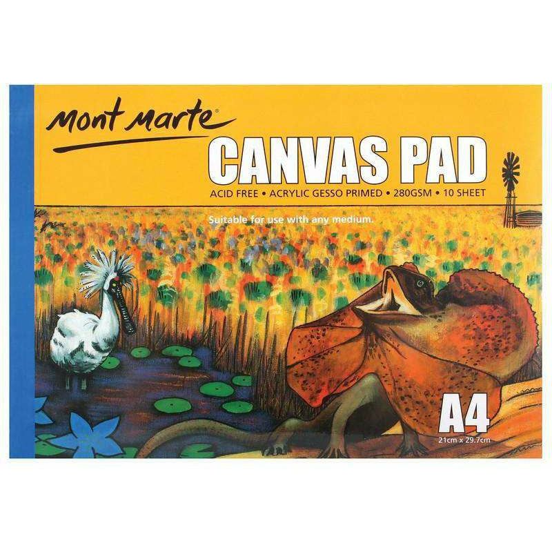Buy onilne Mont Marte Canvas Pad 10 Sheet A4 | Dollars and Sense cheap and low prices in australia
