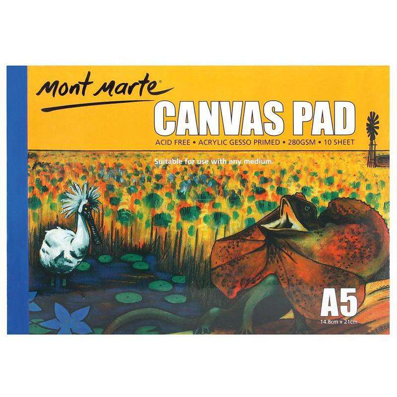 Buy onilne Mont Marte Canvas Pad 10 Sheet A5 | Dollars and Sense cheap and low prices in australia