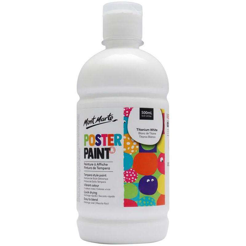 Buy onilne Mont Marte Mont Marte Poster Paint Titanium White 500ml | Dollars and Sense cheap and low prices in australia