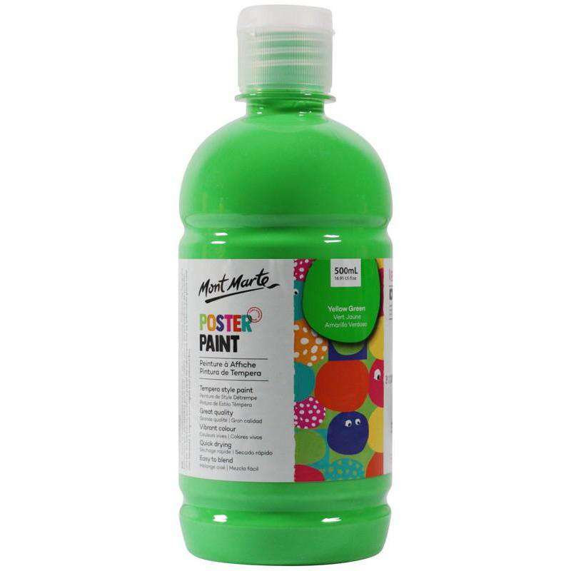 Buy onilne Mont Marte Mont Marte Poster Paint Yellow Green 500ml | Dollars and Sense cheap and low prices in australia