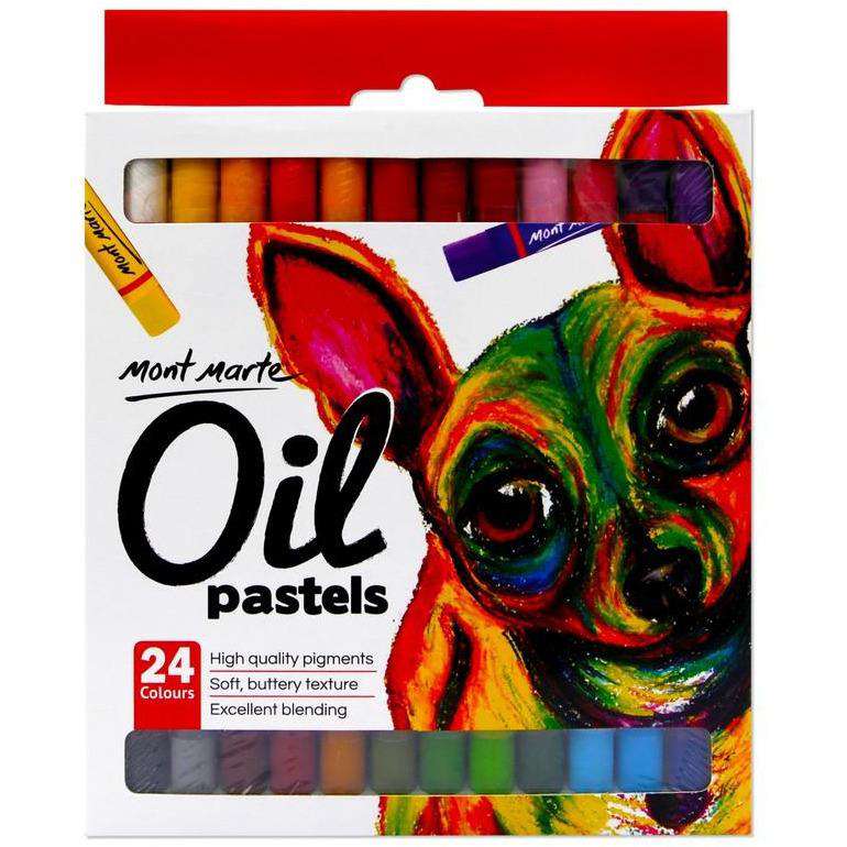 Buy onilne Mont Marte Oil Pastels 24pce | Dollars and Sense cheap and low prices in australia