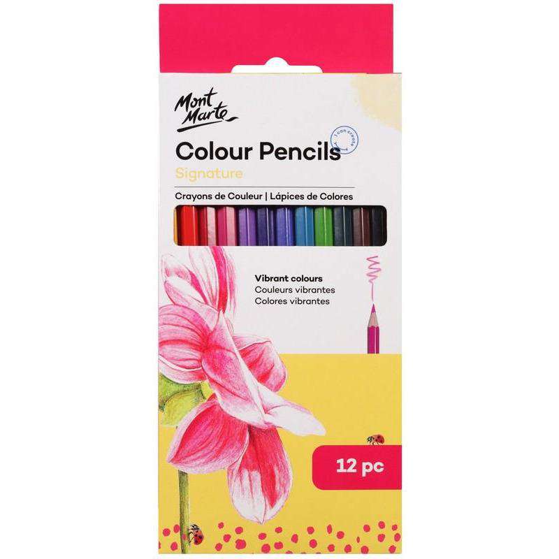 Buy onilne Mont Marte Mont Marte Colour Pencils 12pcs | Dollars and Sense cheap and low prices in australia