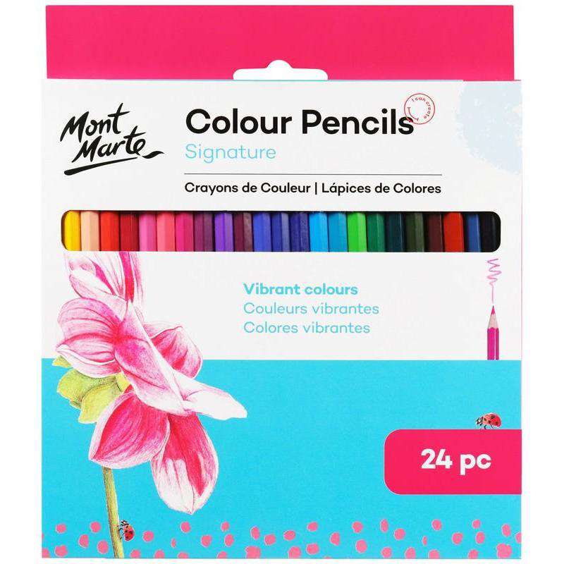 Buy onilne Mont Marte Mont Marte Colour Pencils 24pcs | Dollars and Sense cheap and low prices in australia