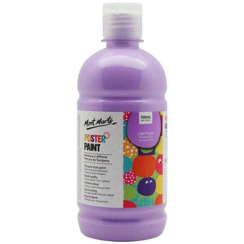 Buy onilne Mont Marte Poster Paint 500ml (16.91oz) - Light Purple | Dollars and Sense cheap and low prices in australia